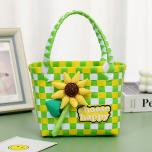 Yellow Green White sunflower letter size height 15 width 16 side width 9