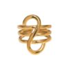 oly-cfb65bece441b6b45817b1189ee71dea Wholesale Stainless steel ring with geometric gold plating and open design, titanium steel, colorfast.