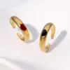 Wholesale PVD Coated Real Gold Plated 18K Gold Heart Shape 304 Stainless Steel Princess Cute Romantic Waterproof Non Tarnish Open Rings