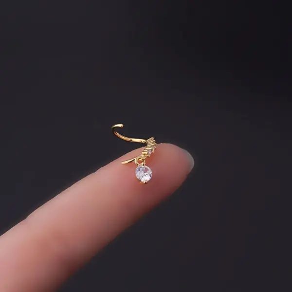 oly-cfc4e1bf584fe936fd71d7f20cfdc853 Wholesale Nose Rings & Studs Fashion Geometric Copper Plating Nose Pin