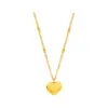 Wholesale Jewelry Simple Style Heart Titanium Steel Imitation Gold Snake Chain Necklace