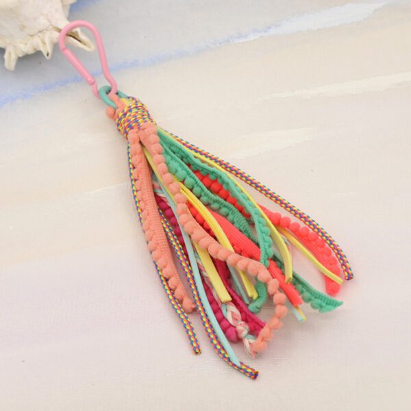Wholesale Bohemian Style Long Tassel Key Chain Mountaineering Buckle All-match Women's Bag Decorative Pendant Car Pendant