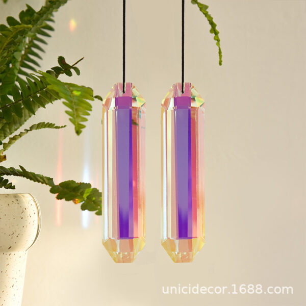 oly-cff45974cd3641f02739ad22d733c548 Wholesale Sun Catcher Crystal Rainbow Prism Pendant Window Bedroom Magic Color Hanging Wall Decoration Wind Bell DIY Accessories