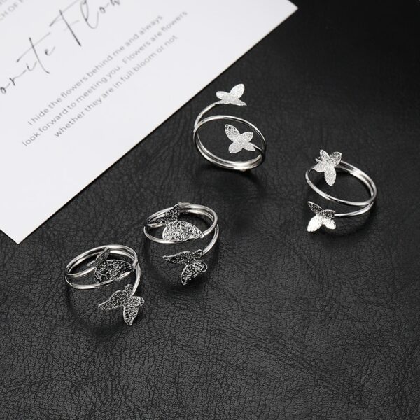 oly-d001f876996e2a2c68886a5afdbc30c3 Wholesale Exaggerated Butterfly Open Ring Simple Alloy Index Finger Ring Irregular Hand Jewelry Accessories