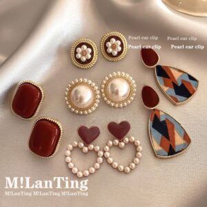 Wholesale S925 Silver Pin Earrings Women's Elegant Cyber Celebrity Earrings Earrings Niche High-end Hong Kong Style Jewelry Women's Cross-border