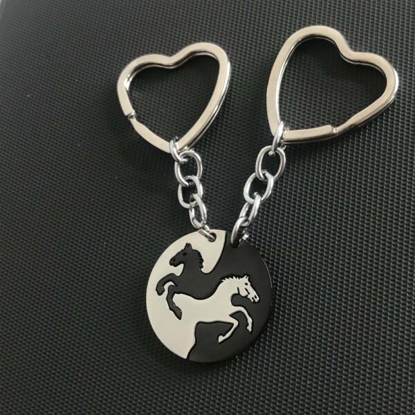 oly-d02604478c4a3f90434b0247a4bb143a Wholesale Heart-Shaped Keychain Men's Stainless Steel Niche Keychain Accessories Ring Car Key Chain Pendant Jewelry