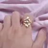 Wholesale Ion Plating (IP) Real Gold Plated 18K Gold Geometric 304 Stainless Steel Simple Style Waterproof Non Tarnish Open Rings