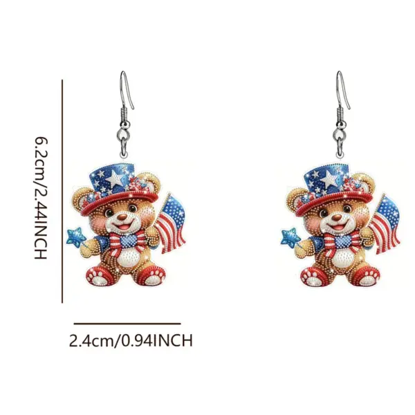 Wholesale Retro Multicolor Cartoon Character Drop Earrings For Women With 304 Stainless Steel Posts, Acrylic Print Design