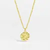 Wholesale Light Luxury Style 18K Gold Plated Zircon Texture Cross Pendant Necklace Retro Versatile Daily Classic Collarbone Chain