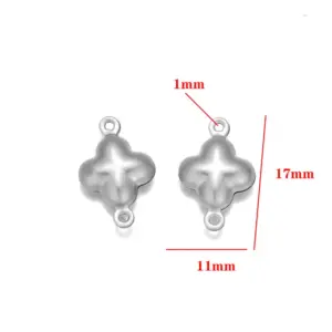 Stainless Steel Hollow Pendant Steel Color-Fat Cross