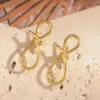 Wholesale 18K Gold Plated 304 Stainless Steel Vacuum Electroplated Geometric Earrings Studs For Women Suitable For Casual Occasions Women's Jewelry Non-Fading