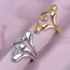 Wholesale Ion Plating (IP) Real Gold Plated 18K Gold Geometric 304 Stainless Steel Simple Style Waterproof Non Tarnish Open Rings