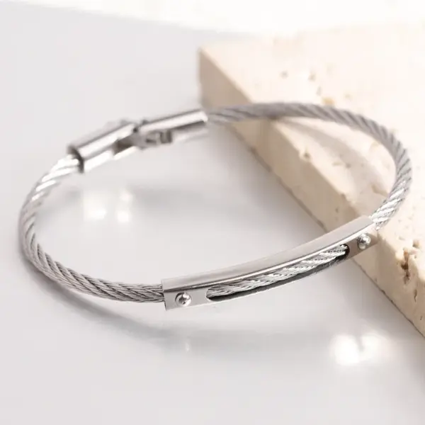 Wholesale Basic Solid Color Stainless Steel Bangle In Bulk