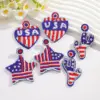 Wholesale Exaggerated Huichol Earrings For American National Day, Handmade Resin Unisex Earrings Featuring Seed Bead Inlay