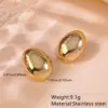 Wholesale 1 Pair Simple Style Commute Geometric 304 Stainless Steel Imitation Gold Electroplating Ear Studs