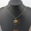 Wholesale Jewelry Casual Vintage Style Heart Shape 304 Stainless Steel Gold Plated Handmade Plating Carving Pendant Necklace