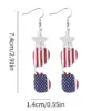 Wholesale Retro White Acrylic Star Drop Earrings For Women With 304 Stainless Steel Ear Pins Featuring Print Design