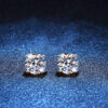 Wholesale Classic four-prong moissanite stud earrings