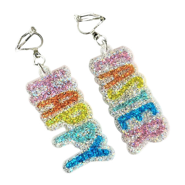 oly-d0b2d7671090b93365e49979917cda7f Wholesale Source Easter Children Little Girl Ear Clip Rabbit Text Mushroom Element Shiny Earrings