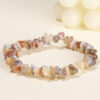 Wholesale  jewelry natural crystal agate colorful gravel elastic bracelet irregular jewelry
