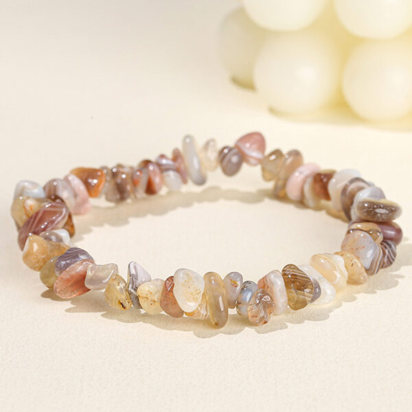 Wholesale  jewelry natural crystal agate colorful gravel elastic bracelet irregular jewelry