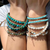 Wholesale Natural Stone Hand-woven Bracelet Women's Bohemian Style Multi-layer Winding Hand Rope Tiger Eye Stone Bracelet