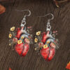 oly-d0eaa7e2373e99830685da2d0facfae4 Wholesale Fashion Personalized Flowers Heart Acrylic Women's Earrings-Valentine's Day, Birthday and other perfect gifts