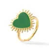 Wholesale Simple Style Heart Shape Copper Enamel Open Rings