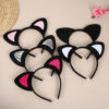 oly-d0fd11de9f5ac81b8a113e7a8e9605d9 Wholesale Black Cat Ear Headband Short Plush Cat Girl Headband Performance Headwear Halloween Decoration Supplies