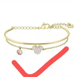 Golden minnie bracelet