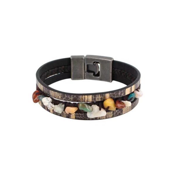 oly-d10e61968d23a9e372e1e3f09a91fdb6 Wholesale natural stone bracelet original hand-woven multi-layer leather bracelet men's fashion bracelet