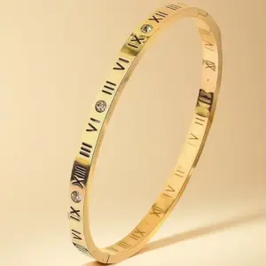 16-E-2 Gold Roman Numeral Bracelet