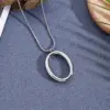 Wholesale Jewelry IG Style Casual Modern Style Oval 304 Stainless Steel Polishing Snake Chain Pendant Necklace