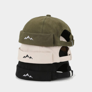 Wholesale Mountain embroidery landlord hat retro dome street dance hat melon rind hat