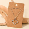 oly-d1554d96863664507c5dc5eb2e9b80d6 Wholesale fashion women's clover necklace light luxury elegant simple Mori niche pendant jewelry