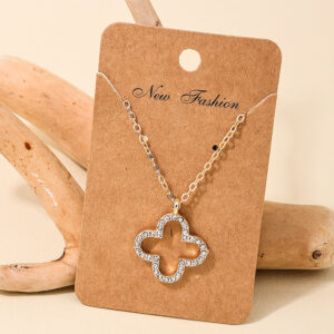 oly-d1554d96863664507c5dc5eb2e9b80d6 Wholesale European and American fashion women's clover necklace light luxury elegant simple Mori niche pendant jewelry