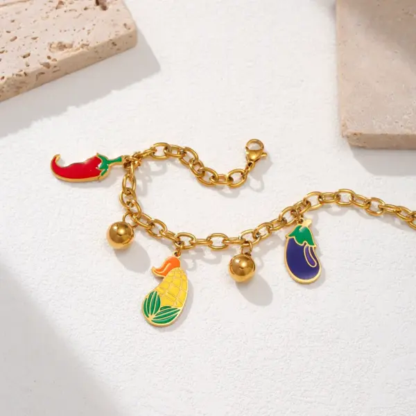 Wholesale Round Beading Bracelet For Women In 304 Stainless Steel With 18K Real Gold Plated PVD Coated Finish Featuring Round Bead Chain