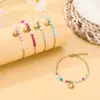 Wholesale Women's Beaded Bracelet Natural Pearl Shell Colorful Crystal Bohemian Adjustable Clasp