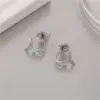 Wholesale Fish Tail Stud Earrings For Women With 925 Sterling Silver Posts, Copper Base Electroplated In 14K Real Gold And Freshwater Pearl Inlay