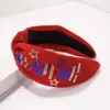 Wholesale Flag Rhinestone Headband Letter Engraving Diamond Independence Day Headband Trendy Hair Accessory