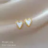 Wholesale PVD Coated Real Gold Plated Heart Shape Titanium Steel IG Style Waterproof Non Tarnish Ear Studs