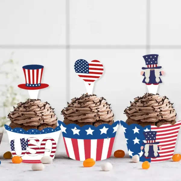 Wholesale Independence Day Party Cake Decorating Supplies In Paper For Festive Celebration