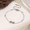Wholesale Infinity Three-dimensional Bracelets For Women With 304 Stainless Steel O Chain And Glass Inlay Material