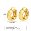 oly-d1c495f9acd726a360af33a144f424e4 Wholesale Geometric Earrings In 304 Stainless Steel With KC Golden Electroplated Waterproof Non Tarnish Finish, 0.03µm-0.05µm Thickness, Unisex