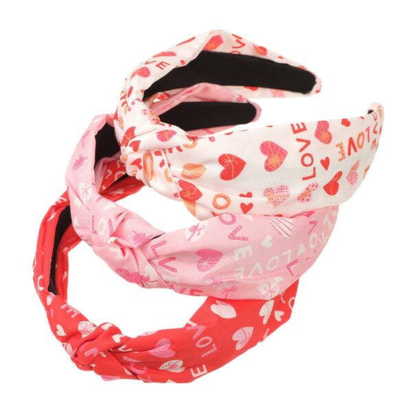 Wholesale Valentine's Day Romantic Hair Band Fabric Printed Letter Love Headband All-match Sweet Holiday Hair Accessories