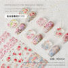 Wholesale Nail Art Star Paper Transfer Paper Sticker Court Rose Flower Transfer Paper Star Sticker Rose Flower Star Sticker