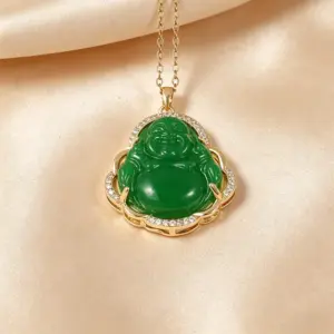 M391 Golden Green - Great Maitreya Buddha