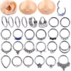 Wholesale 1 Piece Ear Cartilage Rings & Studs Fashion Solid Color 304 Stainless Steel G23 Titanium Synthetic Opal Rhinestones Zircon