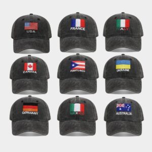 Wholesale World Cup football element fan baseball cap embroidered black baseball cap sun hat