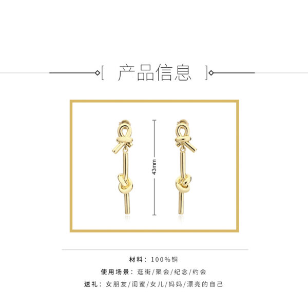 oly-d2319dadad5bccb5a730bead30264ff7 Wholesale Earrings elegant creative knotted earrings retro valentine's day